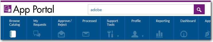 App Portal Search Box